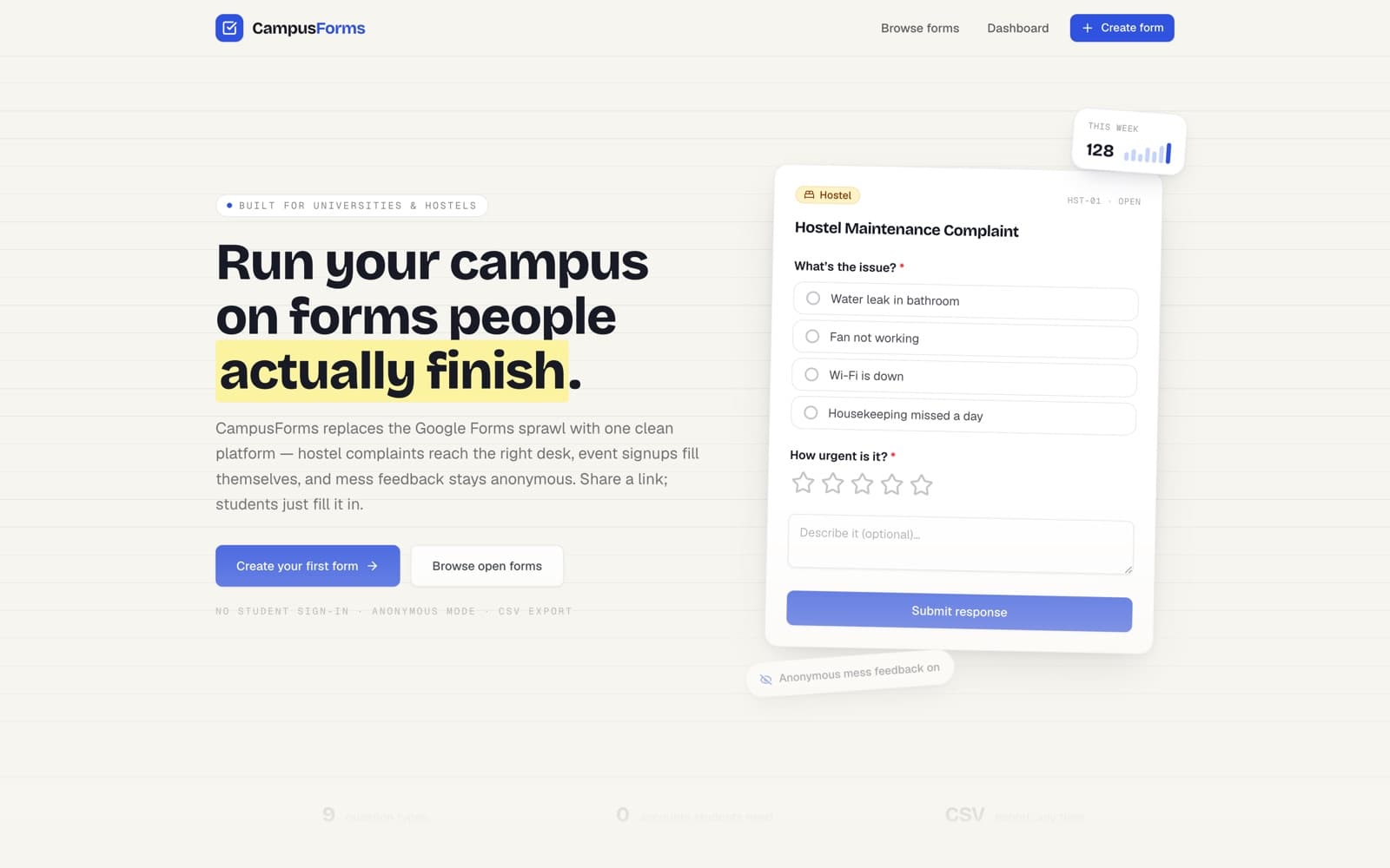 CampusForms screenshot